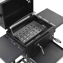 Charcoal BBQ Grill with Bottom Shelf Black