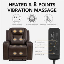 HTERWQEA Oversized Power Lift Recliner Chair with Heat Massage, Cup Holders