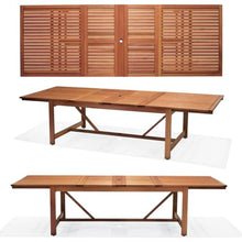 Brampton Patio Indi 11-Piece Dining Set 100% FSC Eucalyptus Wood Brown