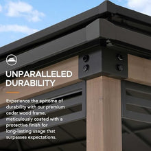 Sunjoy Wooden Grill Gazebo 8x12 ft Brown