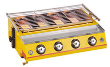 BBQ Grill Gas Burners Yellow Glass Shield Barbecue for Outdoor Preferential
