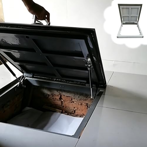 Attic Access Door/Bulkhead Doors, Embedded Cellars Exit Covers for Storage Room/Wine Cellar, Extra Large Storm Shelter Security Exit(W24xL24in(61x61cm))