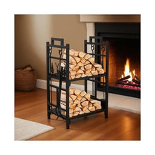 WXPWAMZ Metal Firewood Rack, 2-Tier Log Holder for Wood Stove and Fireplace, Easy Assembly for Indoor, Outdoor, and Camping Use