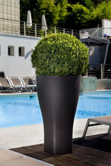 Jackson Pottery 23 in. Domus Planter - Dark Anthracite
