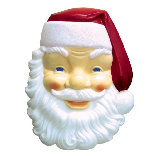 Christmas Large 3 Foot Santa Face Lighted Blow Mold Holiday Decoration Red