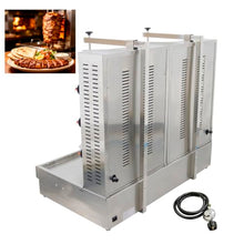 EQCOTWE Commercial LPG Gas Shawarma Machine Rotary Gyro Kebab Grill 110V