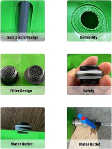 RKUVPAE Rain Barrels 100 160 200 500 1000 Gallon, Rainwater Collection Barrel for Garden Farm Watering, Foldable Storage Tank Bag Bladder, Green (Size:0.6x0.88 m/250 L/66 Gallon)