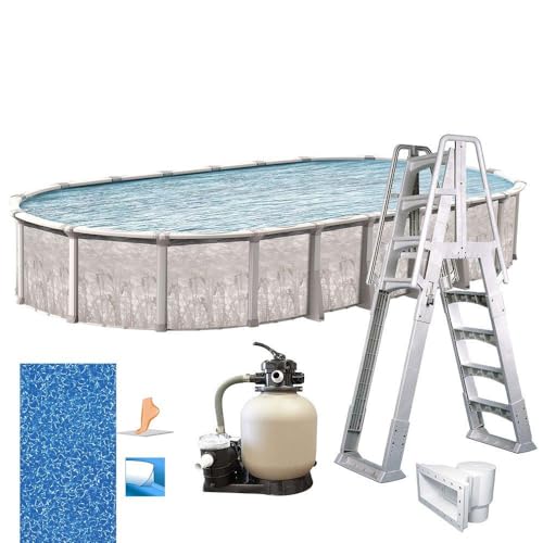 In The Swim Oval Above Ground Swimming Pool Marina Package Multi-Colored