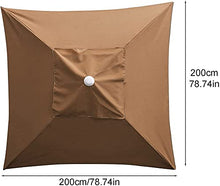 PUCNHZYNW Replacement Canopy for 2x2m Patio Umbrella Waterproof Fabric 4-Rib Replacement Cover for Market Table Beach Garden Lawn Terrace Courtyard - Wine Red