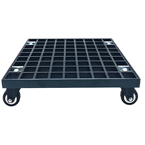 QUANGJN Plant Caddy with Wheels Heavy Duty,Rolling Plant Stand 330Lb Capacity, Outdoor Planter Caddies Large Flower Pot Mover Plant Dolly Holder Planter Trolley Ca,Black-42cm/17in