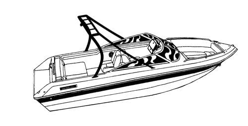 STOPBYUS 6.25oz Semi-Custom Boat Cover for SKI Centurion Eclipse Tower V-Drive 2003-2004 Customizable