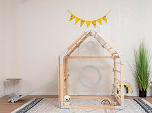 Wood And Hearts Toddler Gym Playhouse Montessori Climbing Set Natural Wood+Gray