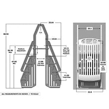 Vinyl Works GE Deluxe Adjustable A Frame Above Ground Pool Ladder w/Gate, White