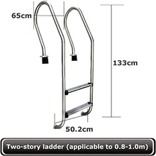 Etsuosy Inground Pool Ladder, 304 Stainless Steel, 2-Step with Anti-Slip Steps and Ergonomic Handrail, 440 lbs Load Capacity