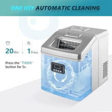 TEDILUVI Countertop Ice Maker Machine,40Lbs/24H Auto Self-Cleaning Portable Compact with Scoop & Basket