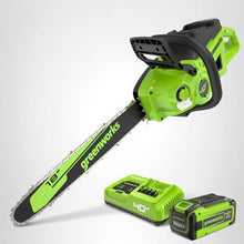 Greenworks 40V 18 in Cordless Electric Chainsaw, 8.0 Ah Battery and Charger