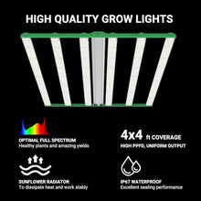 RDJ Bouns 720W LED Grow Light for 4x4/5x5 Grow Tent, 6 Bar 100V-277V LM281B+ and EPI Diodes, Full Spectrum Commercial, Overall Size 44" x 44", Daisy Chain 0-100 Dimmable, Perfect for Indoor Garden