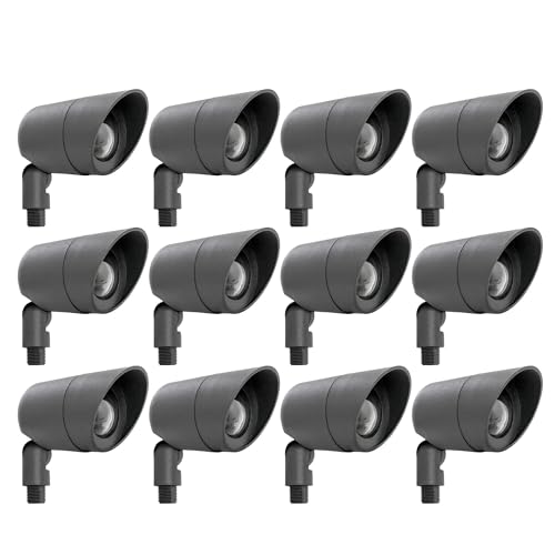 Westgate Lighting LED Directional Landscape Lights Die - Cast Aluminum Housing - IP67 Waterproof - 12V AC - 36° Beam Angle - All Accessories Included (12 Black)