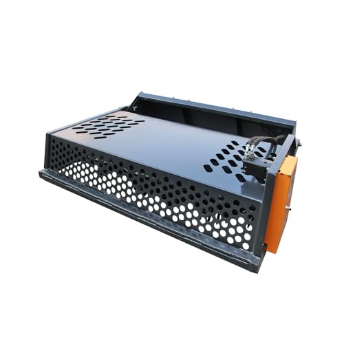 Skid Steer Attachment Rock Rake/Pin On Landscape Rake - 72'' Working Width 990 LBS, 84 Replaceable Teeth - Skid Steer Attachment for Seedbed Grooming, Rock Picking & Soil Tilling (12-20 GPM 3000 PSI)