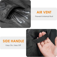 68-inch Outdoor BBQ Cover, Waterproof, Dustproof, UV Resistant, 600D Oxford Cloth, with Webbing, Handles, and Buckles,Black,68 * 28 * 45.7inch