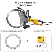 JDXQBLD Handheld Chainsaw, 5000W Electric Ring Saw Wall Cutting Machine, Brushless Concrete Cutter, Electric Cut-Off Saw