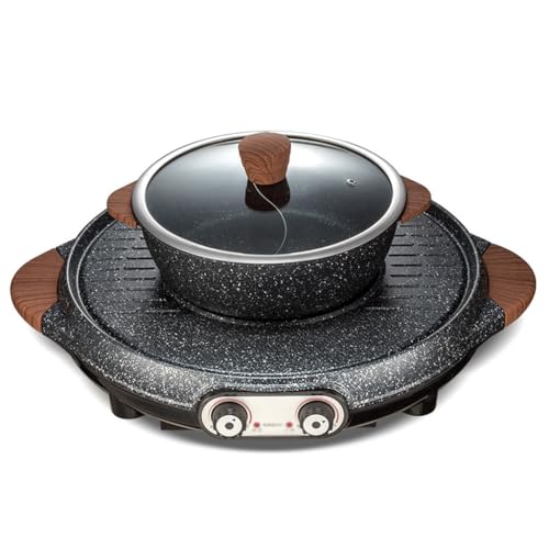Hot Pot Barbecue Integrated Pot Home Smokeless Electric Barbecue Pan Roaster Electric Grill Kitchen Appliances