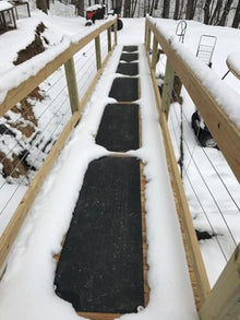 HeatTrak Heated Snow Melting Mat with Power Unit - Heated Outdoor Mats for Walkways - Electric Snow Melting Mats for Decks and Sidewalks - No-Slip Snow and Ice Melt Heated Sidewalk Mat (20” x 60")