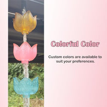 Innovz Outside Rain Chains for Gutters, Resin Rain Catcher Chain Large Lotus 15 X 15 Cm - 1m 5 Cups, Heavy Rain Water Catcher, Downspout Drain Gutter Decorative Chain(Colorful,3m/9.2ft)