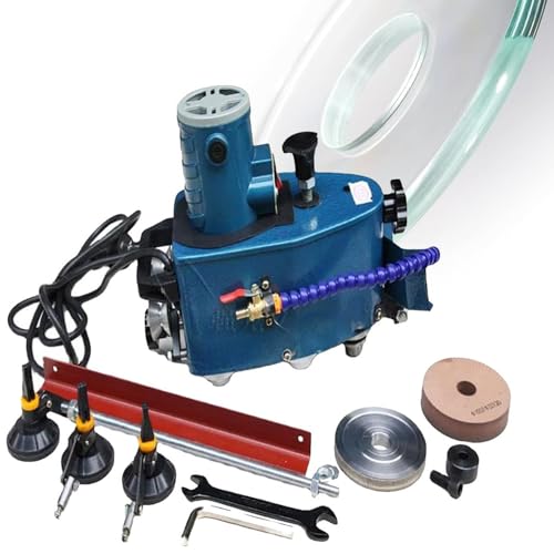 QIANG 800w Electric Small Glass Edging Machine Portable Glass Edger 8000r/Min Can Grinding Glass Straight Edge Round Edge Edge Grinder,for Marble Stone Tile