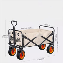 Outdoor Utility Wagon 8" Wheel Portable Camping Cart Garden Shop Sport Beach Hand Trolley Bearing 120 kg(D)