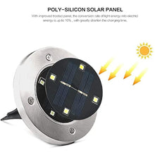 BAZIGA Solar Garden Lights Outdoor,Ground Solar Lights IP65 Waterproof 4 LED 100LM Floor Lamp Light Stainless Steel Solar Lamp for Stairway, Landscape Roads Pathway,14pcs