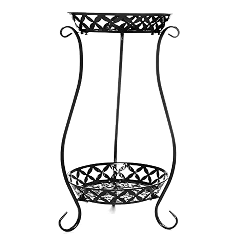 MIIKHI Plant Stand 2 TiersFlower Pot Tray Floor Plant Stand for Indoor Balcony Garden Flower Pot Shelf