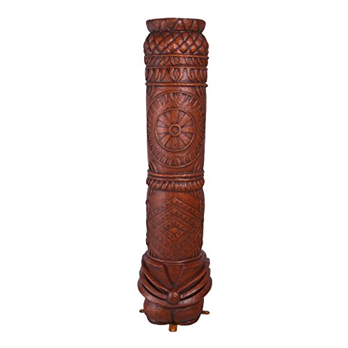 Design Toscano Grand Island Tiki Totem Statue Faux Woodtone Finish