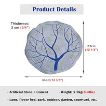 Innovz Round Patio Lawn Stepping Stone 3pcs 6pcs, Chinese Style Garden Yard Stepping Decorative Stones, Tree Trunk Pattern Paving Stones, Outdoor Ornament (Color : 6-Pack)