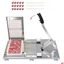 Kebab Maker Press Mould, 10 Holes Stainless Steel Meat Skewer Machine, BBQ Tool, for Skewer Length: Under 35 Cm, Home BBQ Parties Barbecue Helper