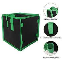 Square Potato Grow Bag Nursery Tomato Plant DIY Potato Planting Bucket Felt Grow Flower Fabric Grow Pot Non-Woven Seedling Bag (Size : 7 gallons) (5 gallons)