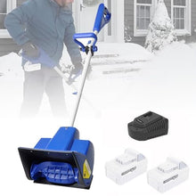 Electric Snow Plow with 2 Battery - Cordless Snow Shovel with Adjustable Handle, Handheld Snow Blower, 6m Throwing Distance, Snow Thrower for Driveway, Patio, Playground, Farm