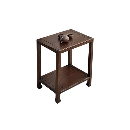 Couch End Table Wooden Sofa Side Table Modern Chinese Style Living Room Sofa Side Cabinet Small Coffee Table Corner Tables for Living Room(B)