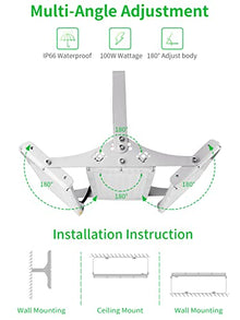 Viugreum 300W Flood Lights Outdoor, 24000LM Super Bright LED Work Light, 6000K Daylight White LED Flood Light Outdoor, IP65 Waterproof Security Lights for Garage, Yard, Lawn, Garden, Stadium - 15 Pack