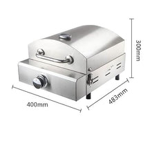 MNSSRN Outdoor Gas Grill Pizza Maker, Light Camping Picnic Grill, BBQ Pizza Oven with Thermometer for Outdoor Garden Grill and Gas Grill