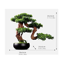 Indoor Simulation Welcome Pine Bonsai Green Plant Potted Hotel Fake Tree Landscape Plant Corridor Decoration Decoration Gift House Plant (Color : C)