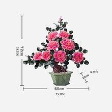 YXIANG56Q Fake Plants Fake Plants Artificial Bonsai Jade Peony Flower Faux Tree Jade Carving Crafts Perfect for Office Home Decoration Chinese Bonsai Ornaments Bonsai Tree