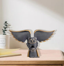 FENGSHUI-CAISHEN Pure Copper Owl Statue Brass