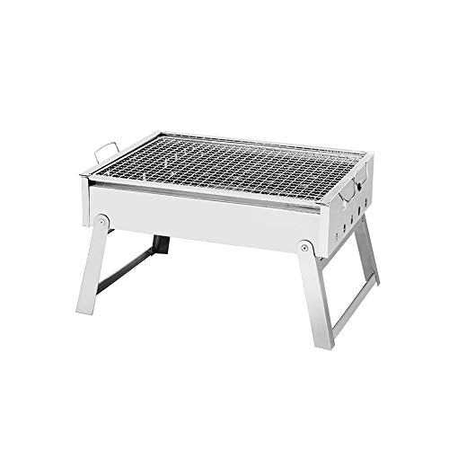 Portable BBQ Grill Folding Barbecue Grill Stainless Steel Charcoal BBQ Grill Outdoor Cooking Camping Picnics Tools