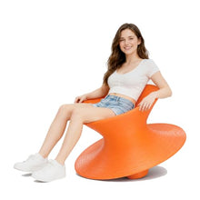 Renvan Gyro Spun Chair for Adult, 36inch Rotating Spun Chair with Anti-Slip Texture, Outdoor Spinning Top Chairs for Mall/Playroom/Backyard (Orange, Large)