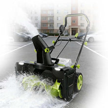 zhenmaster 40V Cordless Electric Snow Shovel, Brushless Cordless Snow Blower with Dual LED Headlights, 40V Power and 1-Hour Runtime for Safe, Extended Use During Early Mornings and Snowstorms