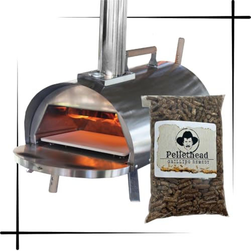 Smokin' PoBoy Stand-Alone Wood-Fired Pellet Pizza Oven, Portable Outdoor Oven, Stainless Steel ~ Apple Flavored Pellets Included!