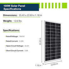 ExpertPower 1000W 12V Solar Panel Kit | 1000W Mono Rigid Solar Panels, 100A MPPT Solar Charge Controller | RV, Trailer, Camper, Marine, Off Grid, Solar Projects