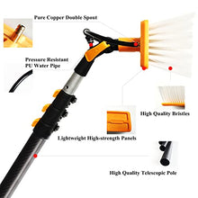 FENOKD Solar Cleaning Roller Brush,Adjustable Portable Swimming Pool Cleaning Brush, 29.5Ft Extendable Pole for Wall, Tile, Floor, Steps, Solar Panel Cleaning - Versatile & Effi,3.6m / 11.8ft