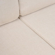 JONATHAN Y Gable 63" Rope 3-Seat Outdoor Patio Sofa, Beige/Light Teak